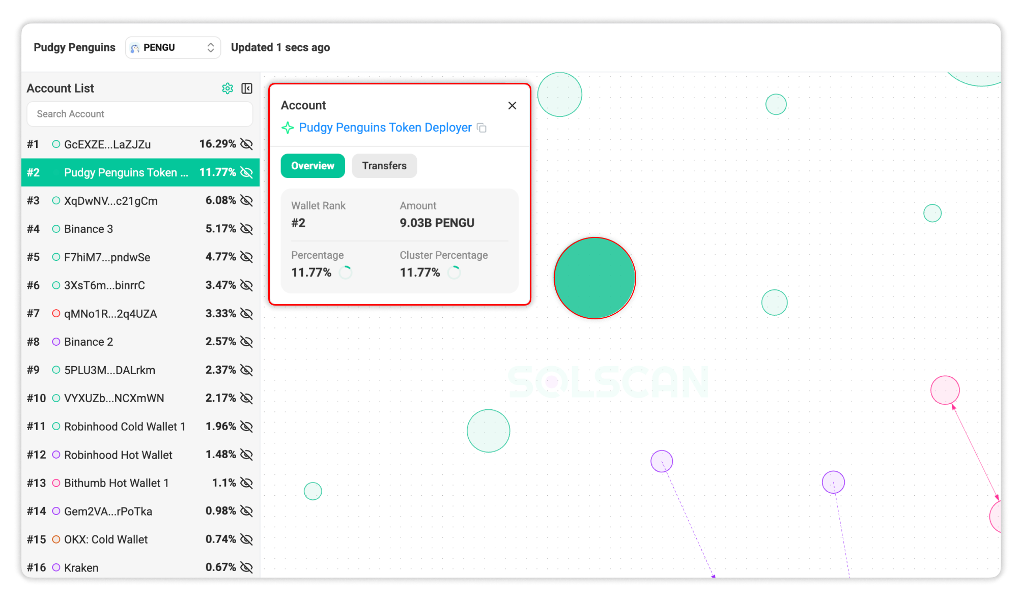Solscan Token Flow Visualizer: Node Details